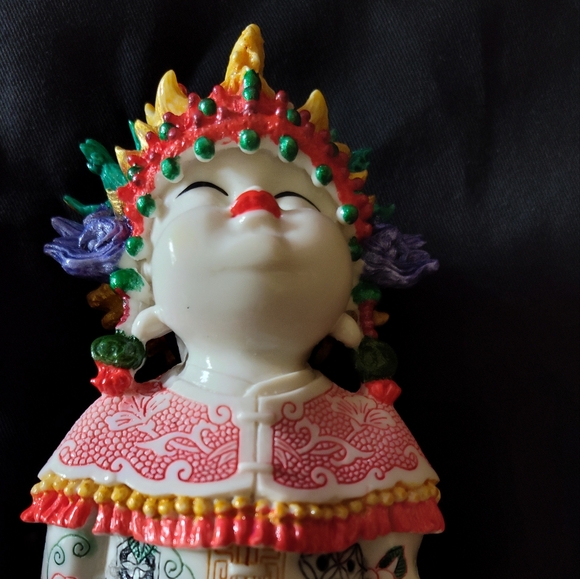 Vintage Traditional Chinese Bride and Groom Good Luck Doll Statue - Picture 9 of 14